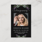 Fleurs de lavande noire photo carte de prière funé (Devant)