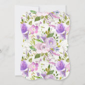 Fleurs de lavande rustique Invitation à la douche  (Dos)