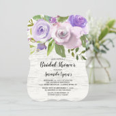 Fleurs de lavande rustique Invitation à la douche  (Debout devant)