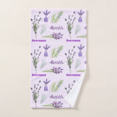 Fleurs de lavande violette et bouquets de lavande (Serviette à main)