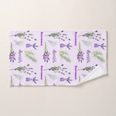 Fleurs de lavande violette et bouquets de lavande (Serviette à main)