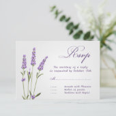 Fleurs de lavande violette Mariage RSVP (Debout devant)