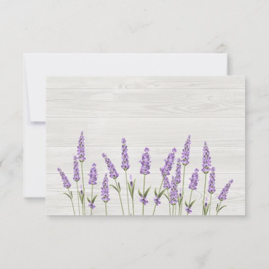 Fleurs de lavande violette Mariage RSVP (Dos)
