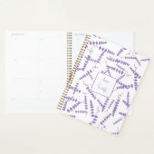 Fleurs de lavande violette _ Modèle floral Script (Devant avec enveloppe)