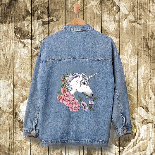 Fleurs de licorne blanche enchantée rose noir