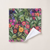 Fleurs de l'île rose prairie (Gant de toilette)