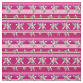 Fleurs de Lilium blanches et tissu rayé (Échantillon)