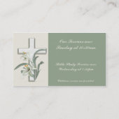 Fleurs de Lilly sur le ministre croisé cartes de (Dos)