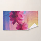 Fleurs de Lotus Abstraites colorées (Serviette à main)