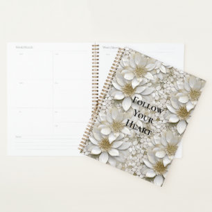 Fleurs de Lotus Blanc Or