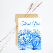 fleurs de lotus bleus - merci Carte postale