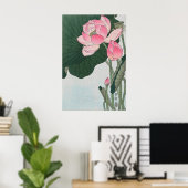 Fleurs de lotus épanouies Impression d'art fin jap (Bureau à domicile)
