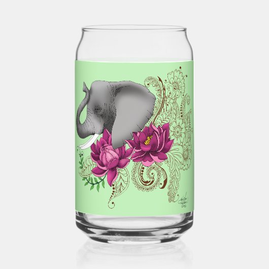 Fleurs de lotus henné éléphant (Verso)