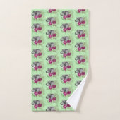Fleurs de lotus henné éléphant (Serviette à main)