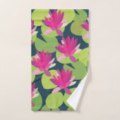 Fleurs de Lotus Rose Nénuphar Floral (Serviette à main)