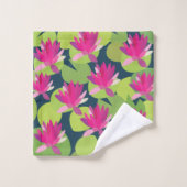 Fleurs de Lotus Rose Nénuphar Floral (Gant de toilette)