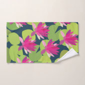 Fleurs de Lotus Rose Nénuphar Floral (Serviette à main)