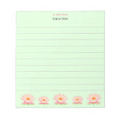 Fleurs de lotus sur Bloc-notes vert clair (Devant)