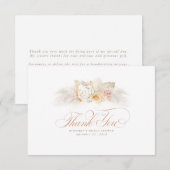 Fleurs de lumière douce et herbe de la pampa Merci (Devant / Derrière)