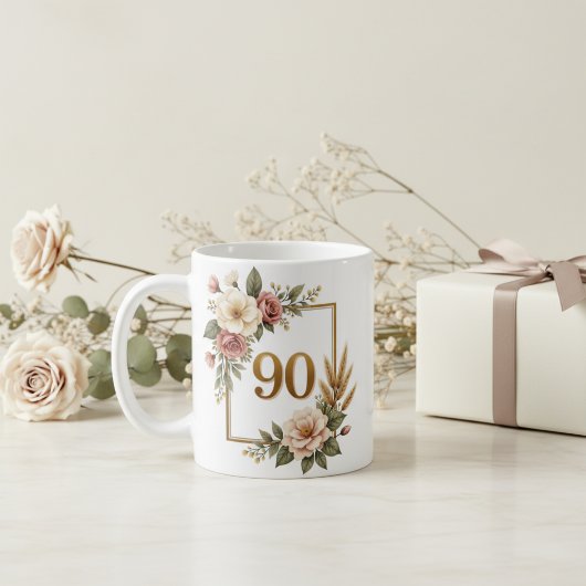 Fleurs de luxe Mug commémoratif 90e anniversaire