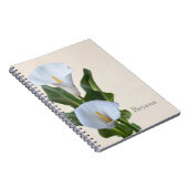 Fleurs de lys calla Fleurs Floral Cahier élégant J (Côté Droit)