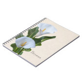 Fleurs de lys calla Fleurs Floral Cahier élégant J (Côté gauche)