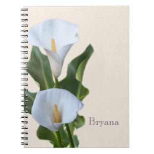 Fleurs de lys calla Fleurs Floral Cahier élégant J