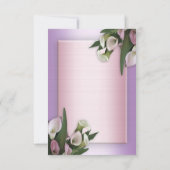 Fleurs de lys calla pour invitation de mariage RSV (Dos)