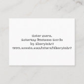 Fleurs de lys coloriant carte de visite (Dos)