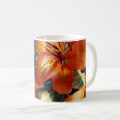 Fleurs de lys de tigre orange tasse de café (Devant droit)