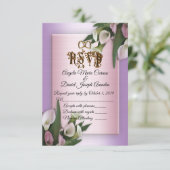 Fleurs de lys pour invitation de mariage RSVP (Debout devant)