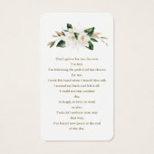 Fleurs de Magnolia Blanches Photo Prière funéraire (Dos)