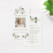 Fleurs de Magnolia Blanches Photo Prière funéraire (Bureau)