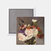 Fleurs de Manet dans un vase de cristal - Magnet (Recto/Verso)