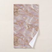 Fleurs de marbre rose et or (Serviette à main)
