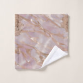 Fleurs de marbre rose et or (Gant de toilette)