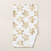 Fleurs de marguerite en or blanc rétro (Serviette à main)