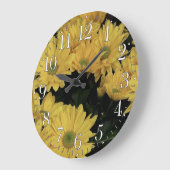 Fleurs de marguerite jaune Horloge photo florale (Angle)