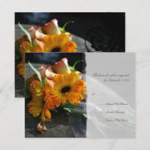 Fleurs de marguerite jaune Mariage RSVP (Devant / Derrière)