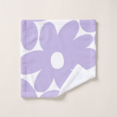 Fleurs de marguerite rétro en lavande #1 #floral # (Gant de toilette)