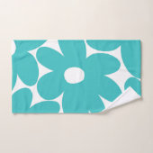 Fleurs de marguerite rétro en Turquoise doux #1 #f (Serviette à main)