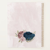 fleurs de mariage bleu marine rose (Dos)