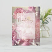Fleurs de Mariage - Carte d'Invitation (Debout devant)