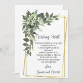 Fleurs de mariage Feuillage verdure Carte de voeux (Devant / Derrière)