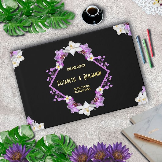 Fleurs de mariage florales Aquarelle Or personnali