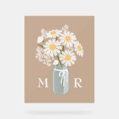 Fleurs de mariage Jar Monogramme Initial Beige (Recto)