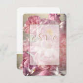 Fleurs de mariage - R S V P, Carte de réponse (Devant / Derrière)