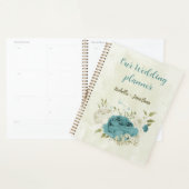 fleurs de mariage verdure blanc bleu (Devant avec enveloppe)
