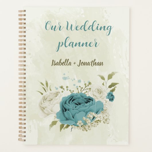 fleurs de mariage verdure blanc bleu (Devant)