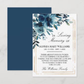 Fleurs de marine et Carte de remerciements de mémo (Devant / Derrière)